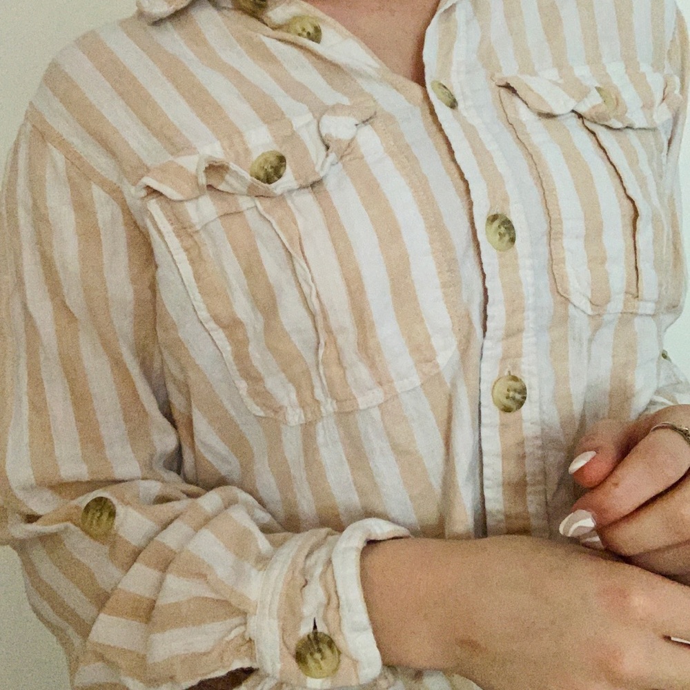 American Eagle Cropped Flannel